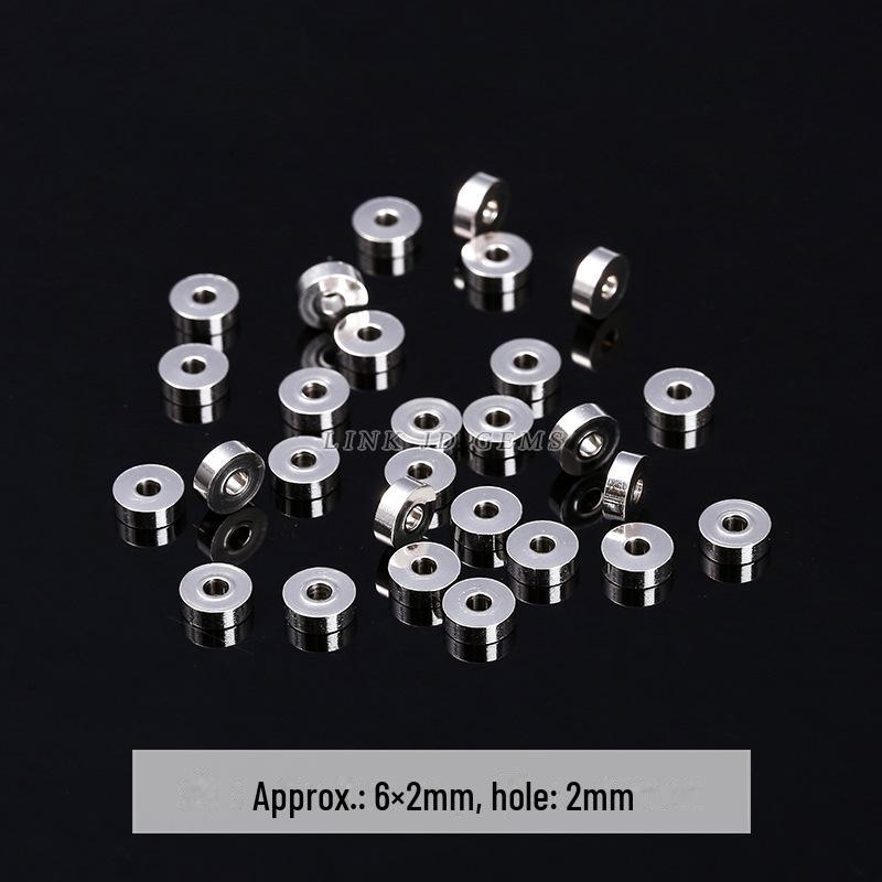 Jingde Stainless Steel Hammer Bamboo Tube Spacer Beads & O Buckle DIY Jewelry Accessories.