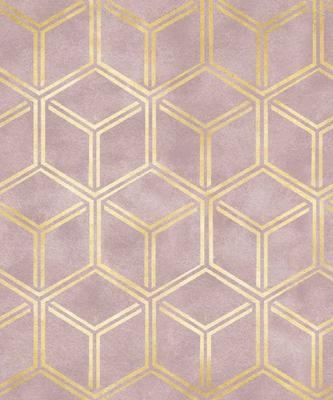 Pink Peel and Stick Wallpaper Hexagon Geometric Self Adhesive Wallpaper Striped Removable Contact Paper for Cabinets Drawers