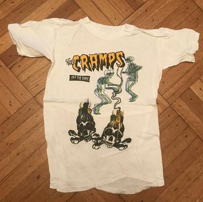 THE CRAMPS ...Off the Bone Álbum Nova Camiseta Masculina de Algodão Branca Camiseta Unisex REIMPRESSÃO