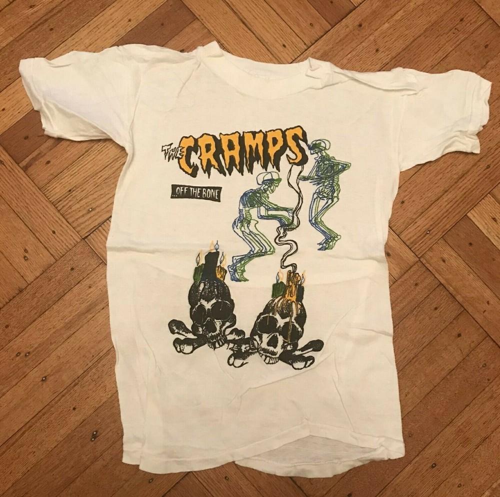 

THE CRAMPS ...Off the Bone Album New Cotton White Men T-shirt REPRINT Unisex T-Shirt M