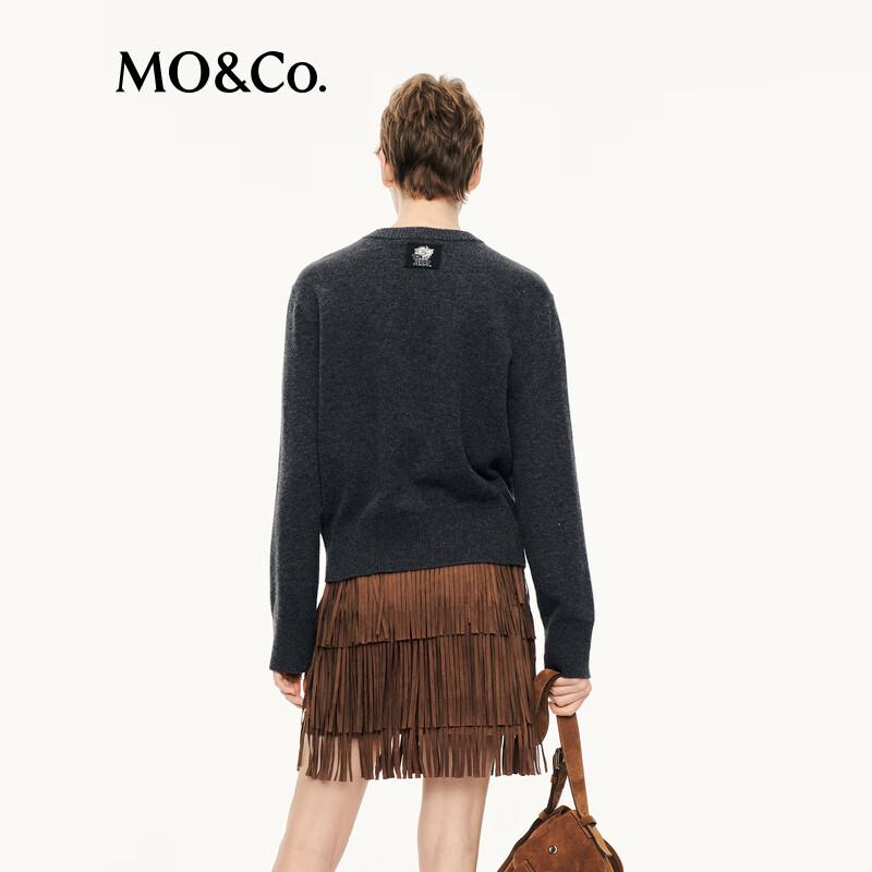 MO&Co. Damen Pullover 100% Wolle Cartoon