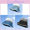 Vintage Denim Fisherman Hat With Wide Brim For Sun Protection And Sunshade In Spring Autumn Style