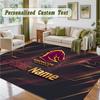 Crystal Velvet Square Rug Custom NameBrisbane Broncos Pattern Non Slip Home Floor Decor Rug
