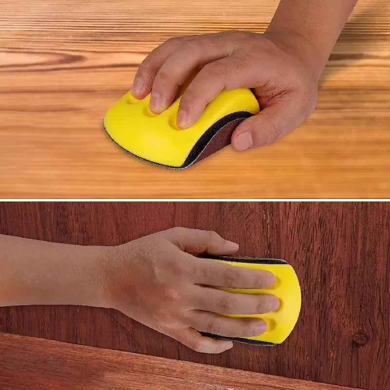 5 Inch Hook And Loop Hand Sanding Block Sanding Mouse Round Pad Hook Backing Plate For Sanders Polishers For Woodworking