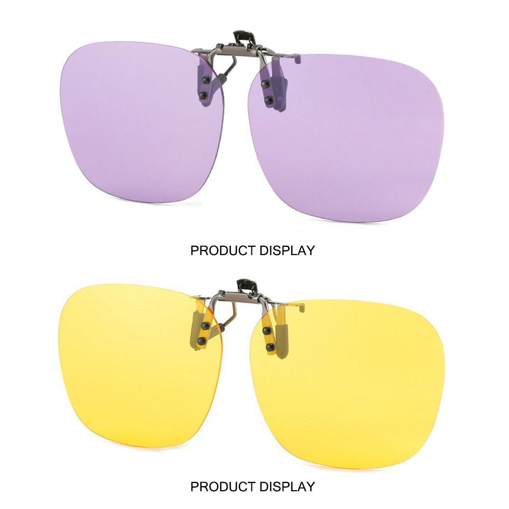 Convenient Flip-up Sun Glasses for Prescription Glasses Polygonal Shades  for Women & Men
