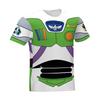 Buzz Lightyear 3D-Druck Kurzarm-T-Shirt Cosplay Weltraum-Ranger Oberteil Kostüm für Kinder Erwachsene Schwarz