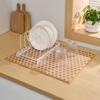 Thickened Microfiber Dish Drying Mat Absorbent Drain Pad Table Mat Draining Mat  Kitchen