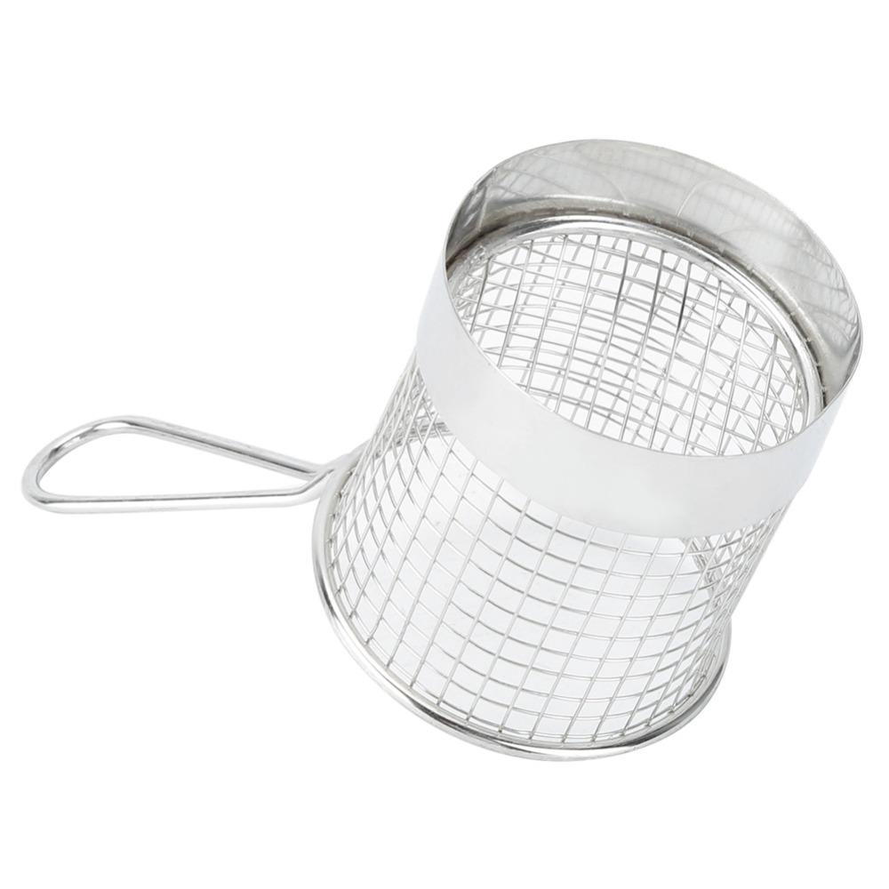 Round Shape French Fry  Basket With Handle Fries Holder Table Serving Food Container  Coffee Shop