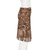 American Retro Leopard Print Mesh High Waist A-Line Skirt