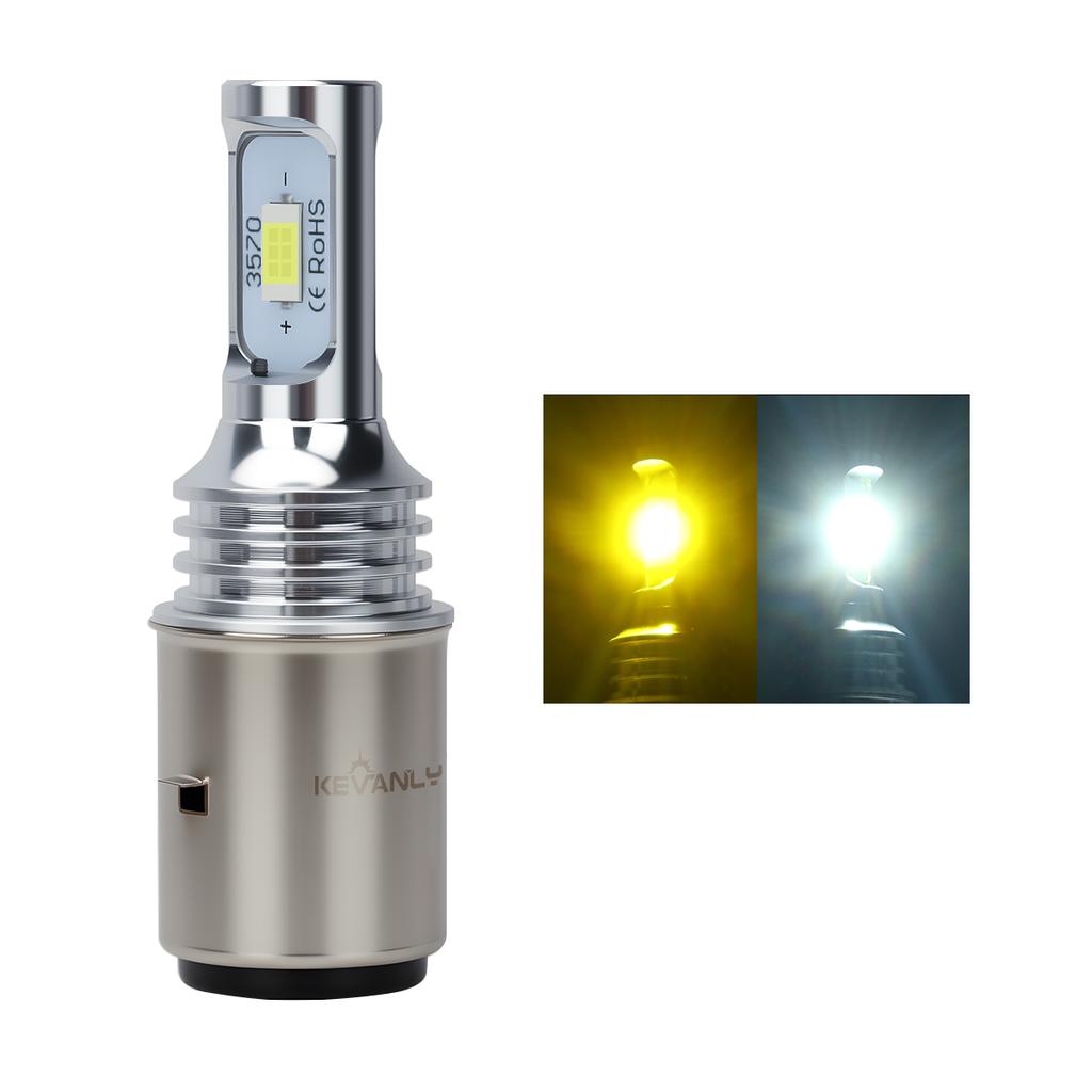 H4 LED Bulbs BA20D P15D LED Motorcycle Headlight Hi/Lo Beam Lamp LED Spotlight Dual Color Motorcycle Accessories Plug and Play