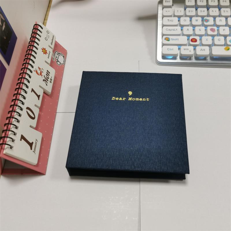 Albums Exquisite Cotton Linen Photo Album Instax Memory Book For Cards Protectors 1415  3cm Card Book Loose-leaf Album 3 Inch