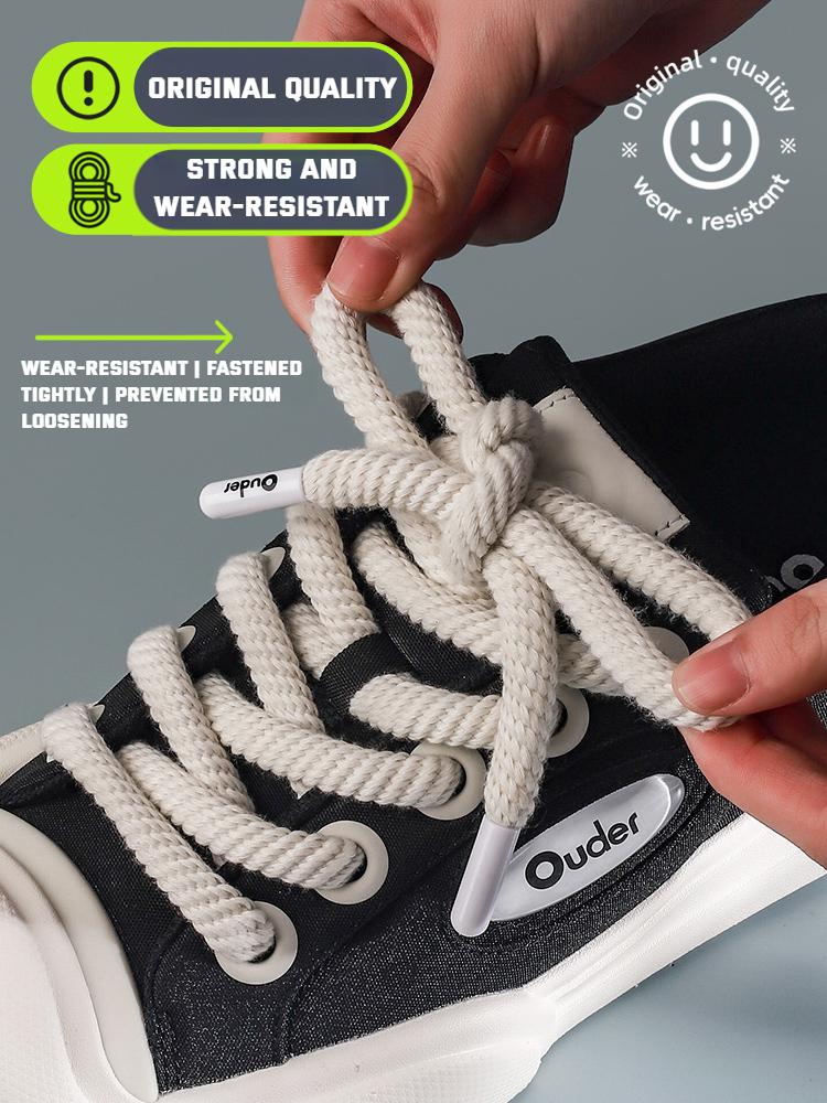 1 Paar Runde Schnürsenkel für Schuhe 10mm Dicke Schnürsenkel Laufschuhe Schnürsenkel 100/120/140/160CM Qualität Seil Schnürsenkel