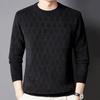 Men Fall Winter Top Round Neck Thick Warm Soft Solid Color Long Sleeve Pullover Mid Length Casual Bottoming Top Sweater Male Winter Clothes