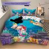 Underwater Mermaid Adventure Print 3Pcs Bedding Setduvet Cover With 2 Bedropillowcase Home Birthday Gift