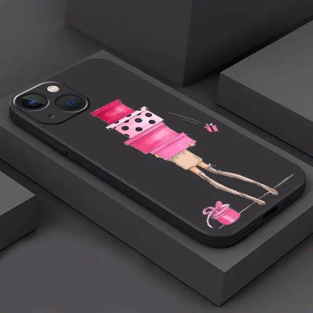 Pretty Girl Lady Phone Case For iPhone Samsung Galaxy Redmi Xiaomi Oppo OnePlus Note S A 7 8 9 10 11 12 13 14 20 21 22 23 53 54 Pro Max Plus Ultra