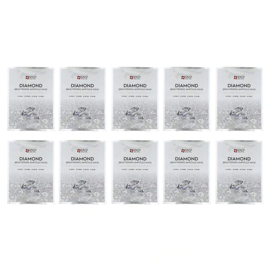 

SNP Diamond Brightening Ampoule Beauty Mask, 10 Sheets,25ml Each