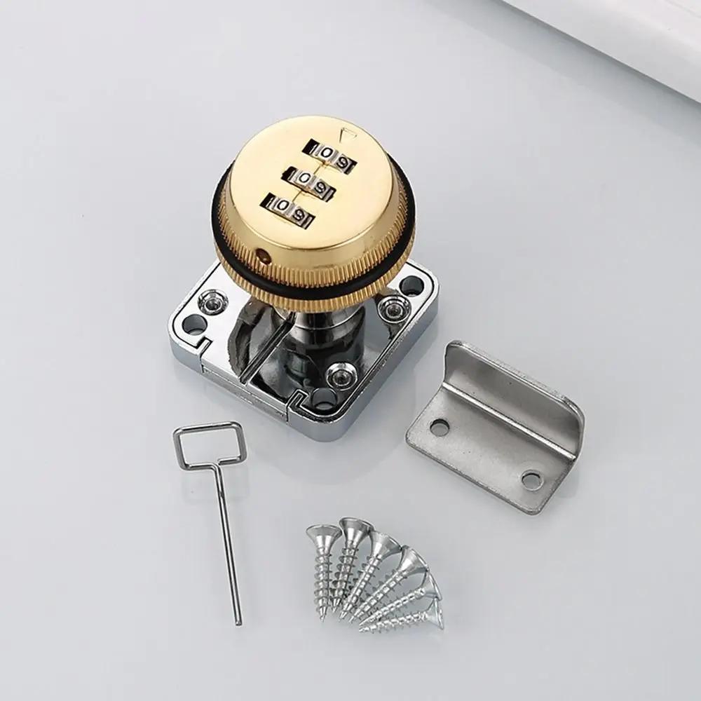 New Zinc Alloy Drawer Combination Lock Home Security Anti-Theft Password Locker Hardware Furniture Wardrobe Code Lock Wardrobe золотой
