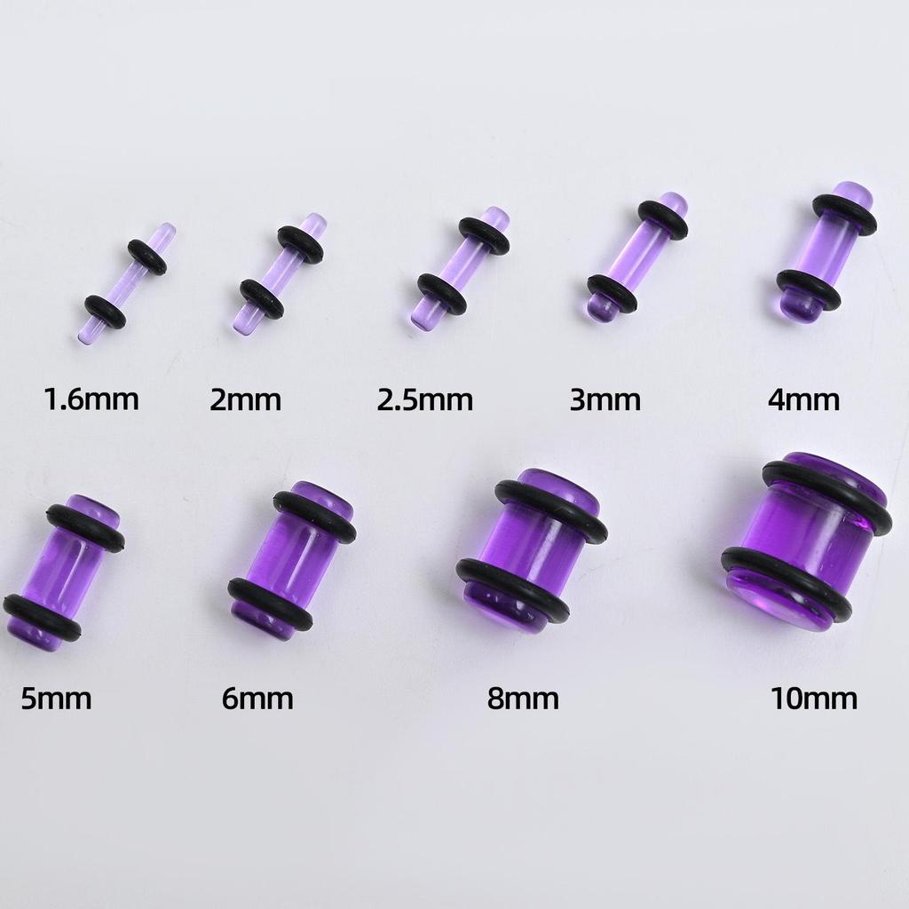 Acrylic Heart & Triangle Ear Plugs – Colorful Piercing Jewelry In Multiple Sizes