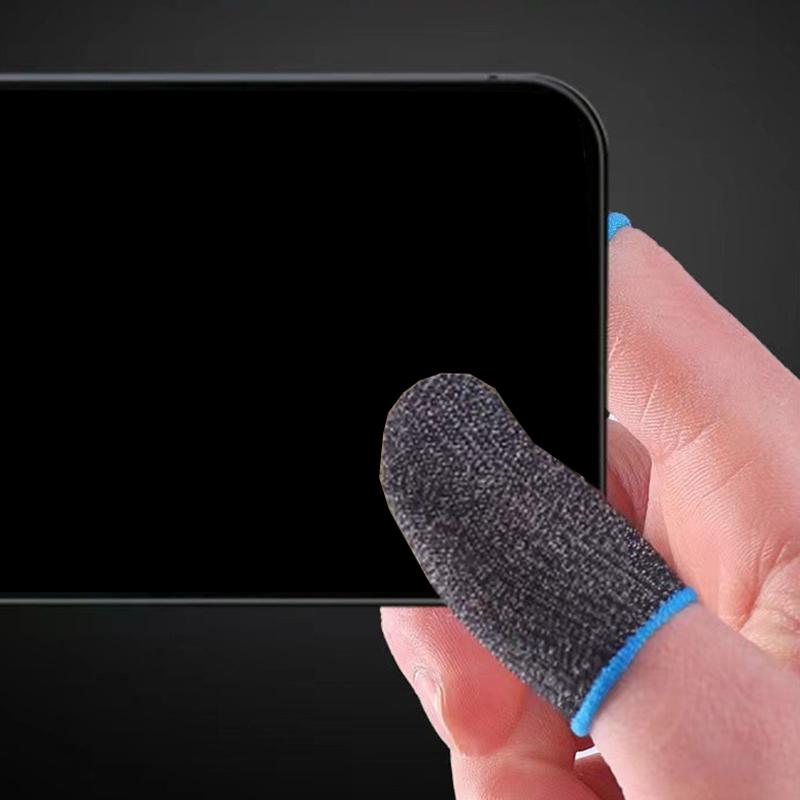 2 Stück Anti-Rutsch-Fingerlinge Atmungsaktiv Silberfaser Anti-Rutsch Spiel Leitfähig Unterhaltungselektronik Must Have Spiel Fingerlinge