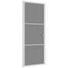 Vidaxl Drzwi Wewnętrzne, 83X201,5 Cm, Białe, Szkło Esg I Aluminium