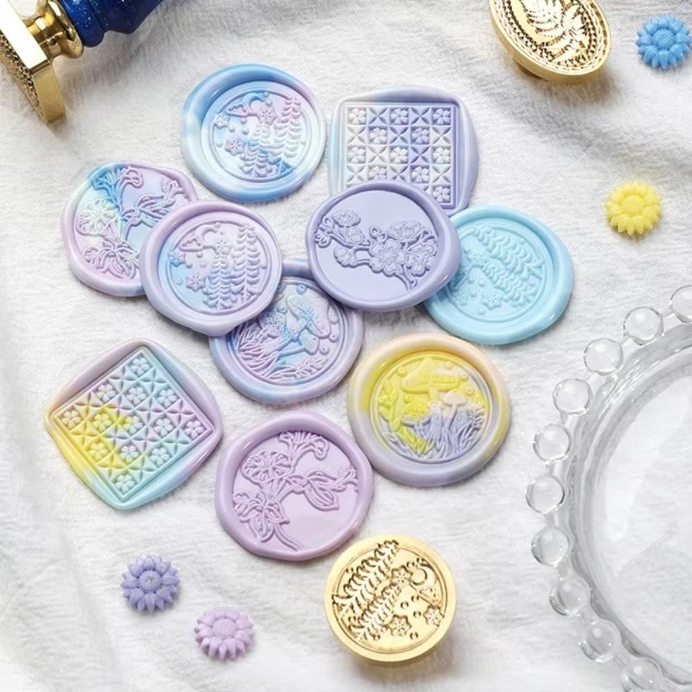 Round Scrapbooking Sealing Wax Brass Sealing Wax Stamp Head  Gift Packaging Cards