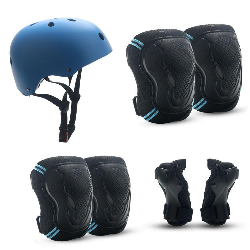 Children's Roller Skating Protective Gear, Riding Helmet Set, Balance Bike, Bicycle Skateboard, Skating Sports Knee Pads