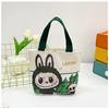 New Labubu Handbag All-match Lunch Portable Handbag Student Snack Girl Tote Bag