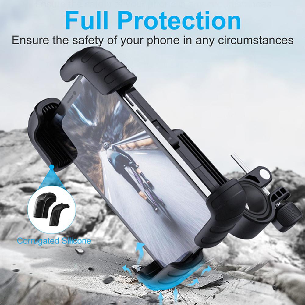 Motorcycle Cell Phone Holder for Navigation with Shockproof Bracket 360 Degree Rotation for Convenient Viewing
