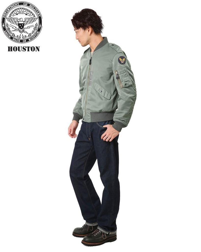 HOUSTON US Military Flight Jacket 36 OD L-2 (Size (Japan Size S), (5L-2X))