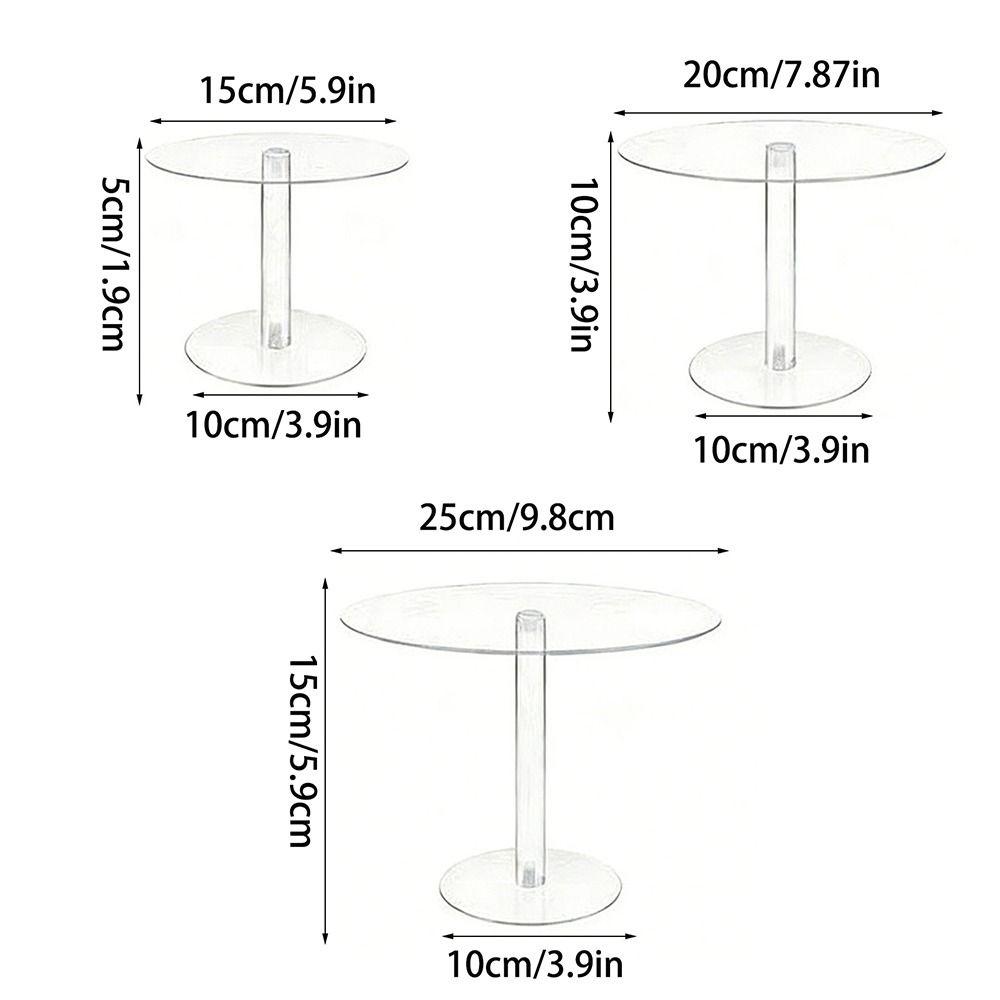 Gifts Acrylic Cake Stand Transparent Double-layer Dessert Display Rack Round Party Dessert Stand Wedding Birthday