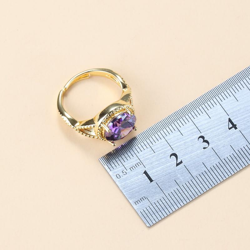 Gold Plated Women Wedding Accessories Natural Crystal Jewelry Sets For Women African Necklace And Earrings Open Ring Gift