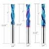 1/4 Inch Shank 2 Flute  Up/Down Cutting Spiral Milling Cutter, Carbide Milling Cutter CNC Router Bit Accurate Groove Slot