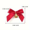 30pcs Mini Red Ribbon Bow with Golden Bell | Christmas Decoration, Wedding,  Holiday Craft Decoration, Festive Embellishment
