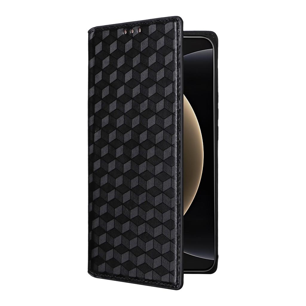 For Xiaomi 15 Ultra Case Wallet Rhombus Imprinted Leather Phone Cover