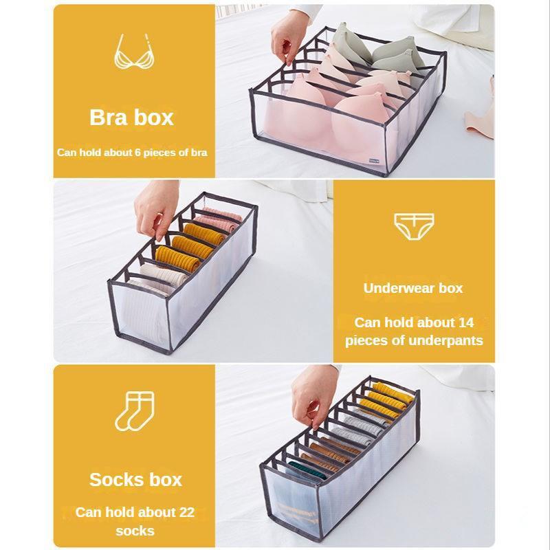 Clothes Storage Organizer Box Pants Jeans T-Shirt Storage Boxes Wardrobe Underwear Socks Organizer Drawers Separator Box