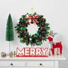 Outdoor Christmas Wreath Red Green Strips Bow Red And Green Strips Christmas Decorations Wreath For Winter Festival New Year
