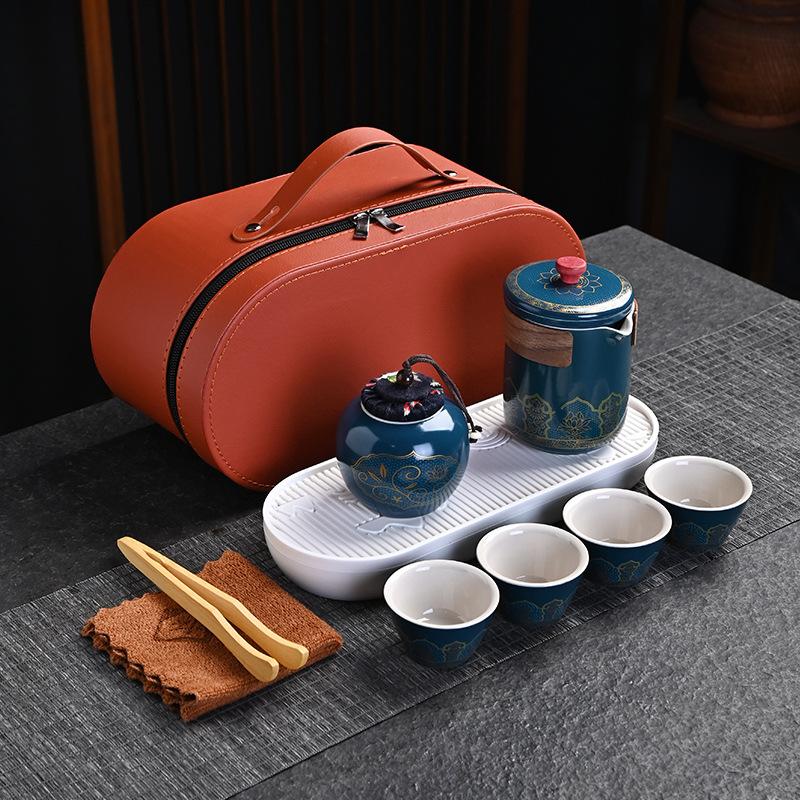 Gift Box, Guyun Tea Set, Complete Set, Full Set of Outdoor Travel Tea Set Gifts, Souvenirs