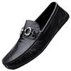 Doudou Schuhe Herren Echtes Leder Rindsleder High-End Ein-Pedal Slipper Lässige Lederschuhe Herren Loafer