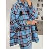 Fashion Retro Plaid Loose Long Sleeve Shirt Shirt Women Oversize Blouse Shirt Women