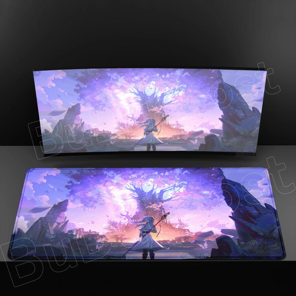 Exquisite Wallpaper Anime Sousou No Frieren Mouse Pad XXL HD Printing Mousepad Hot Large Game Non-slip Rubber MousePad Table Mat