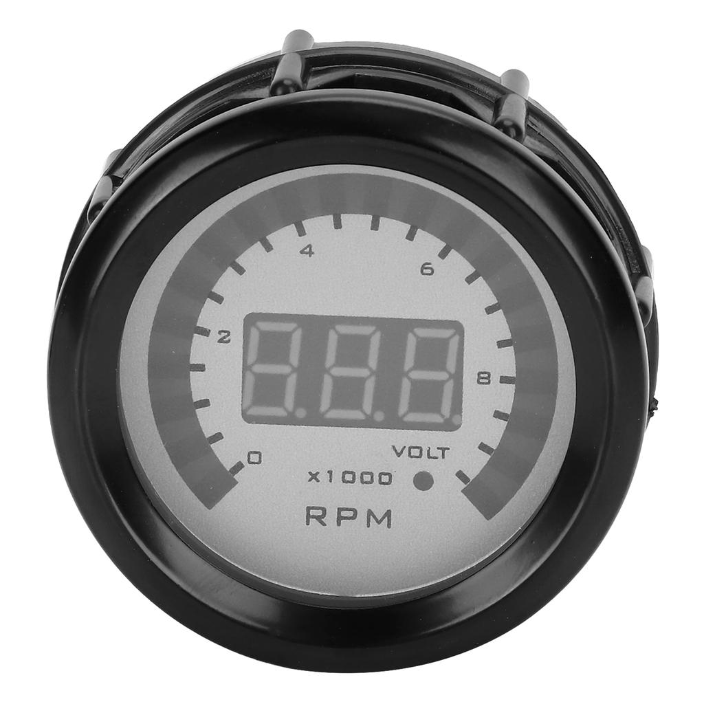 Digital Tachometer 52mm2in 0?9999 RPM Replacement for 12V 468 Cylinder Gasoline Vehicles