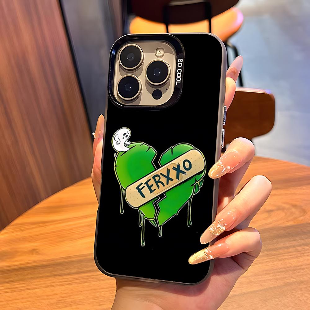 Singer F-Feid Ferxxo SIXDO Phone Case For IPhone17 Air 16 15 14 Plus 13 12 11 Pro 7 8 XS Max XR Silver Black Bumper Case