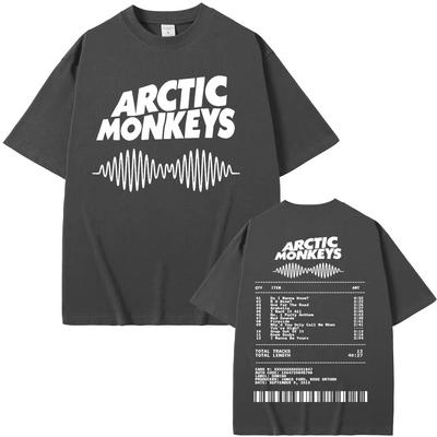 „Arctic Monkeys“ muzikos albumas Grafiški marškinėliai Vyriški moteriški vintažinio gatvės stiliaus marškinėliai 100 % medvilnės atsitiktiniai dideli marškinėliai