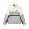 Fila Original Fashion Classic Retro Sports Casual Personality Trend Striped Color Block Comfortable Versatile Half-Zip Loose Sweatshirt F11M619211FWT