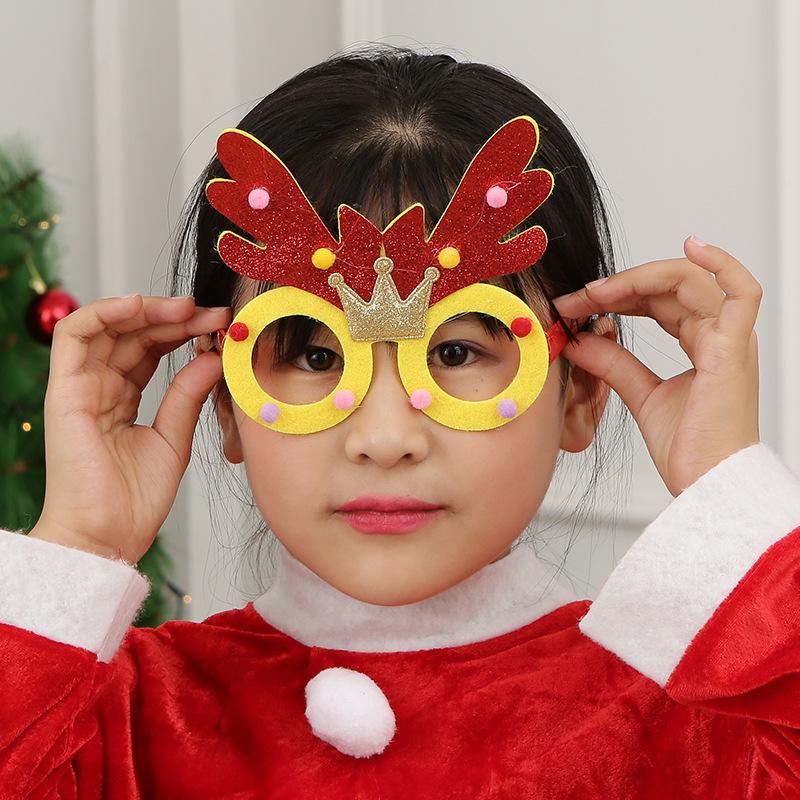 Christmas Party Set: Glasses, Headband, Hair Clips - Cartoon Gift for Kids' Birthdays