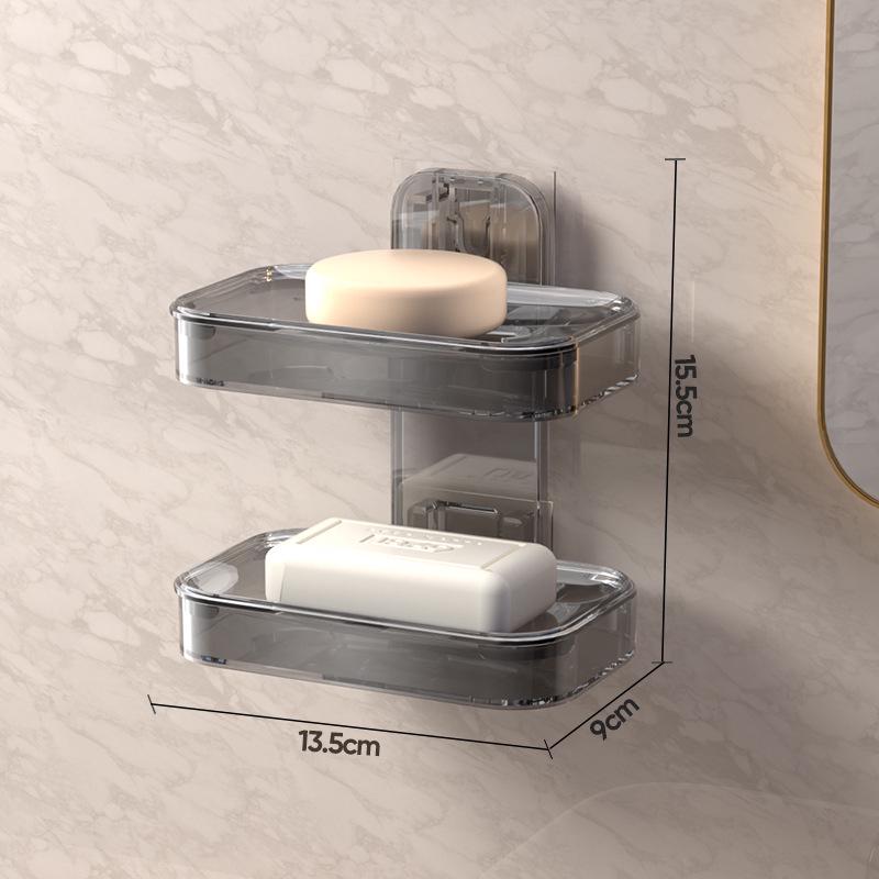 Portable Dustproof & Waterproof Soap Dish with Draining Lid for Bathroom or Travel