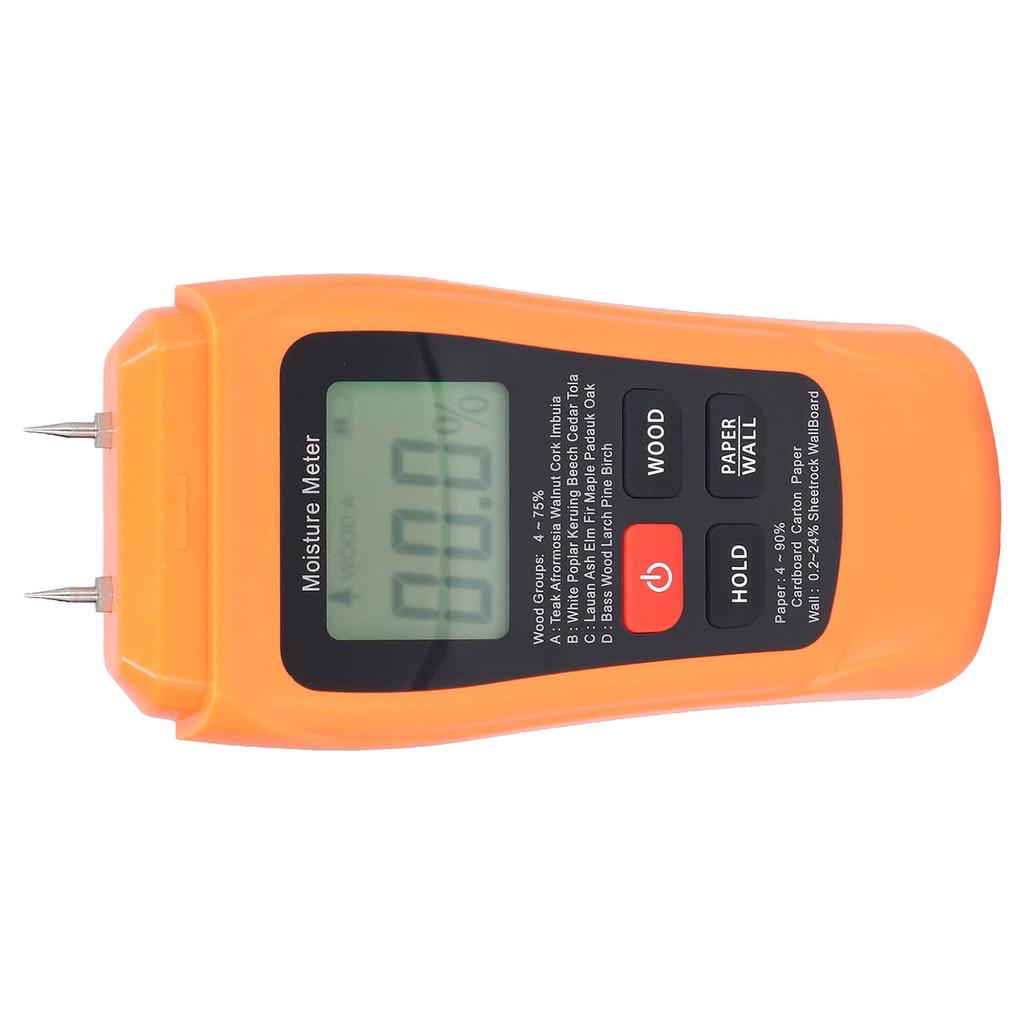 MT18 Digital Moisture Detector Backlit LCD Display Wood Moisture Meter for Wood Building Material