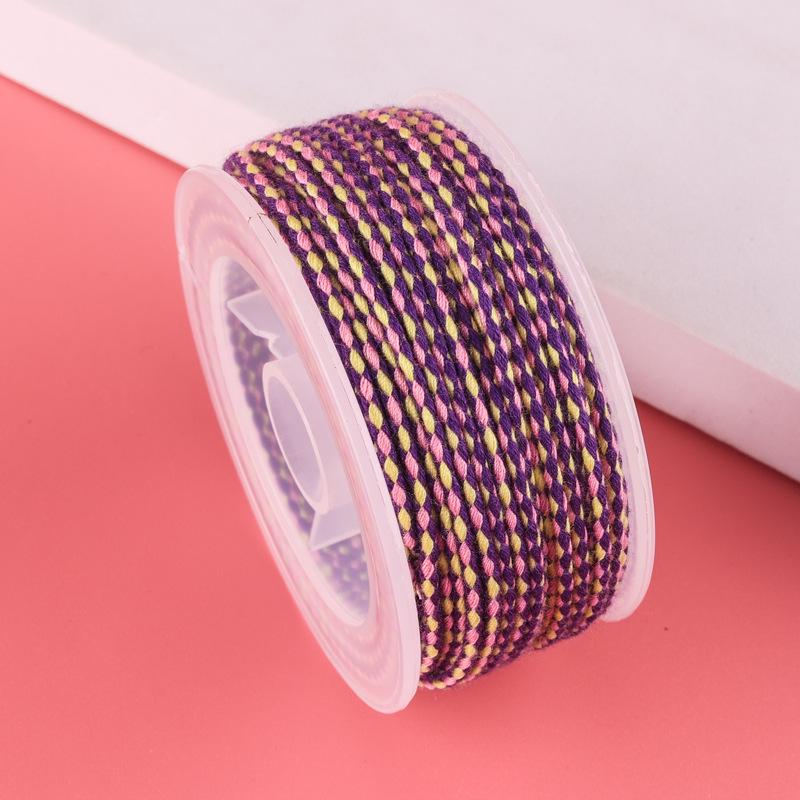 Sigu Sanhua Tibetan-Style Star & Moon Bodhi Cotton Thread - Non-Elastic, Wear-Resistant DIY Weaving Rope