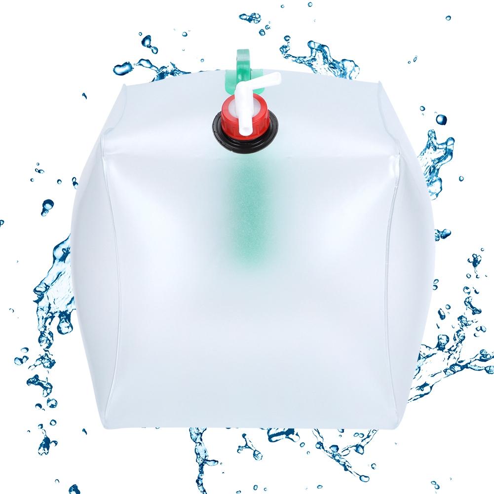 20L Collapsible Water Bag Folding Bucket Container Portable Water Carrier for Outdoor BBQ