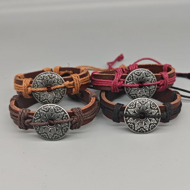 Adjustable Woven Alloy Vintage Leather Bracelet for Men & Couples - Besties Edition